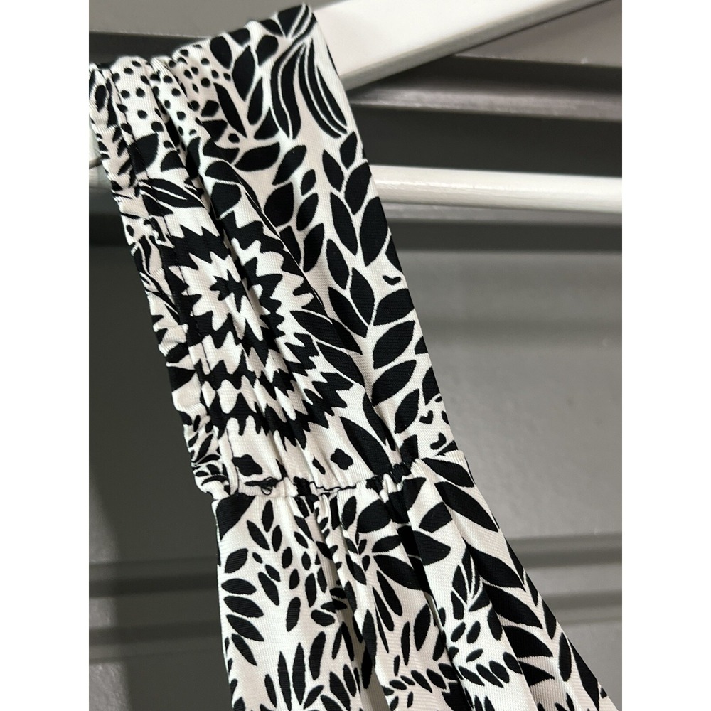 Marc by Marc Jacobs Dress Women Medium Swan Draped Black & White Print - Picture 9 of 16